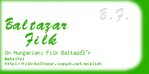 baltazar filk business card